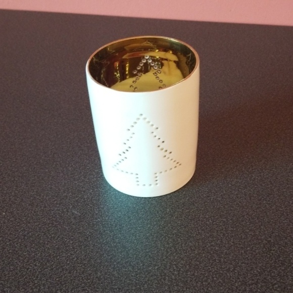 CHRISTMAS tree holiday candle holder with candle - Picture 3 of 3